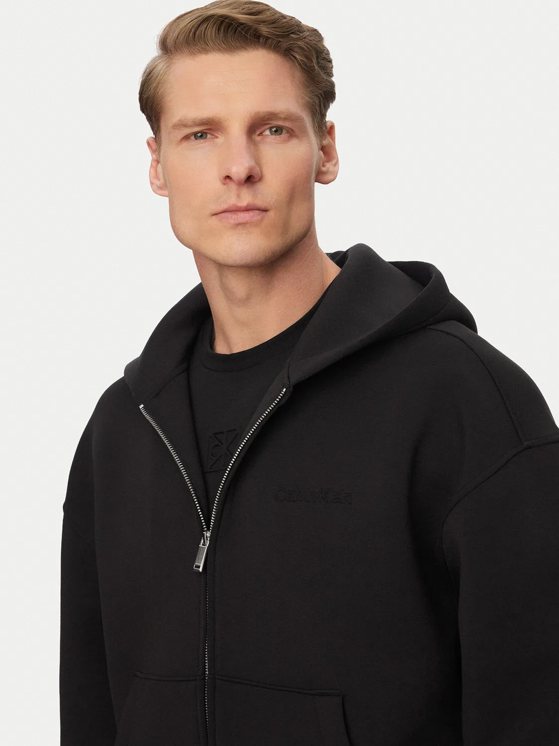 Мужской свитшот свободного кроя Calvin Klein, черный — фото 4