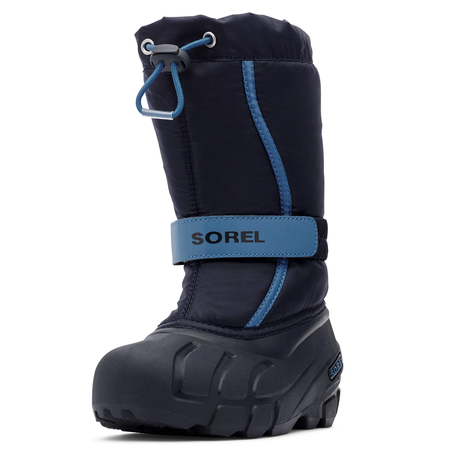 Детские зимние ботинки для мальчиков без застежки Flurry Sorel, Collegiate Navy Atmosphere Toddler Collection 2023