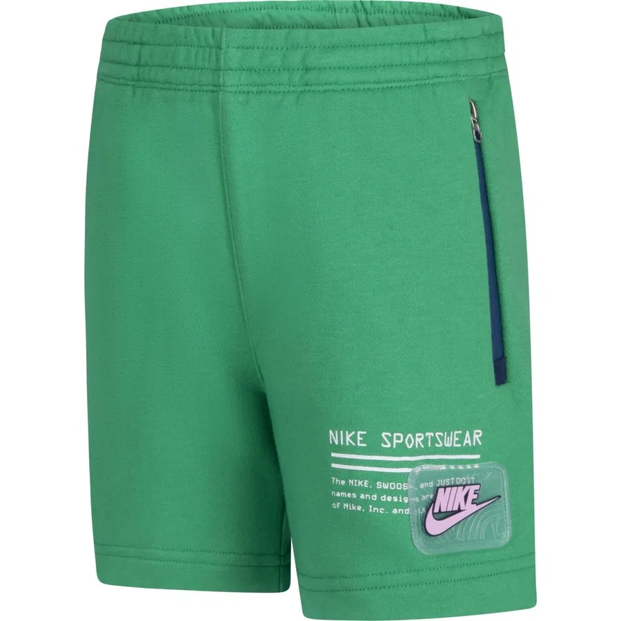 Детские спортивные шорты Nike B Nsw Paınt Yf Ft, Зеленый