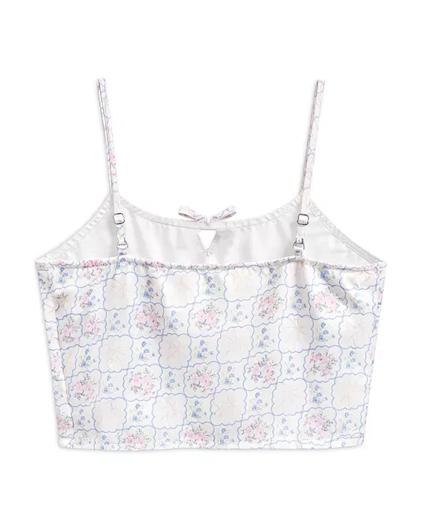 Детский топ с принтом Cassia Satin Top KatieJ NYC, Floral Bouquet — фото 2