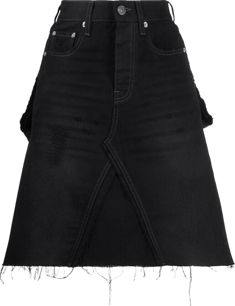 

Юбка Balenciaga Denim Skirt 'Matte Black', черный