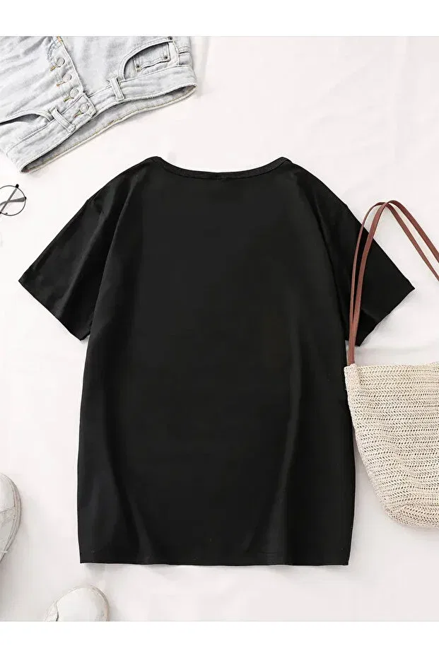 Детская футболка для девочек с принтом T-Shirt mother and daughter Pink Sky, Siyah — фото 2