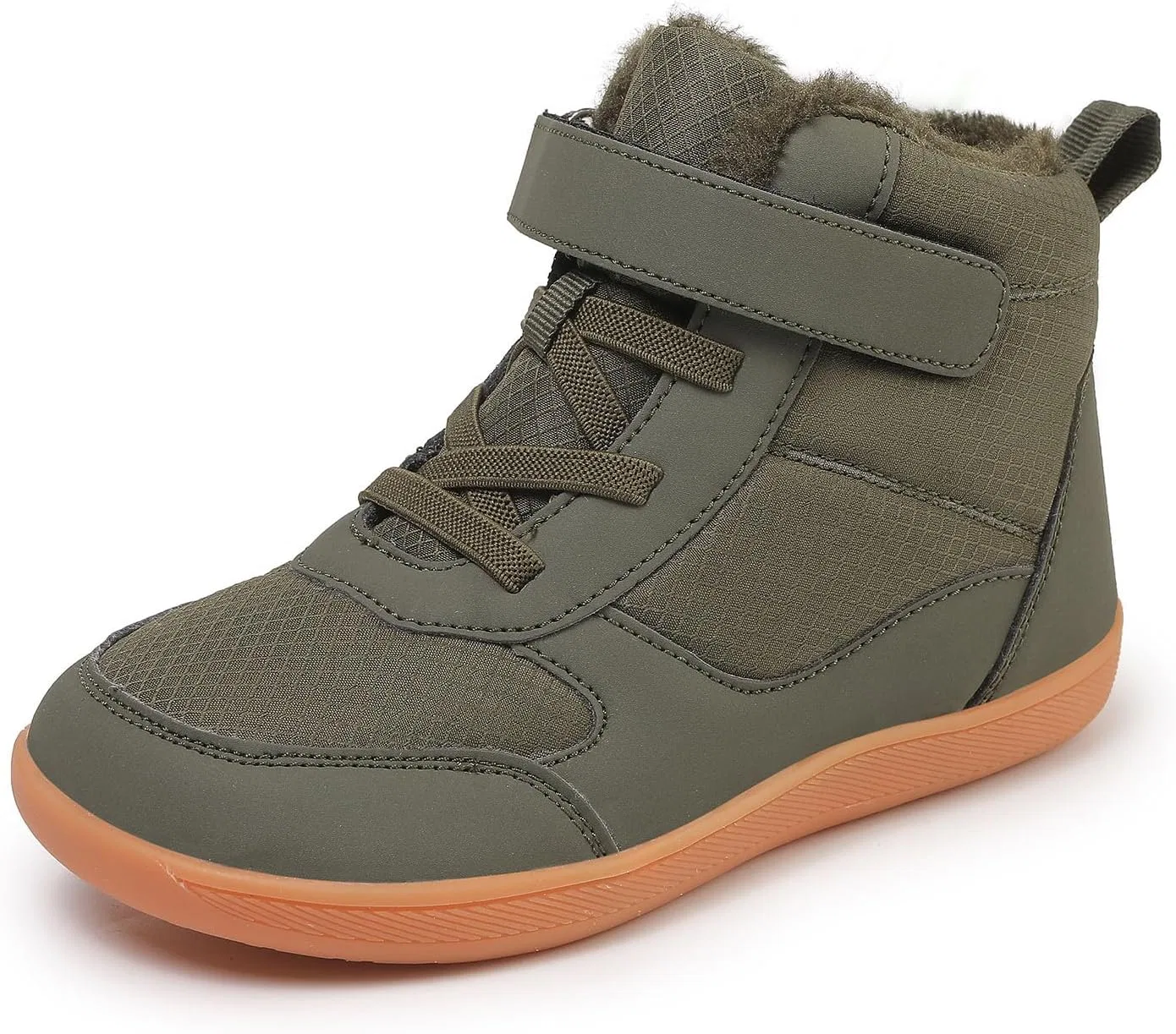 Детские зимние ботинки для девочек и мальчиков с высоким верхом SECHRITE, Army Green