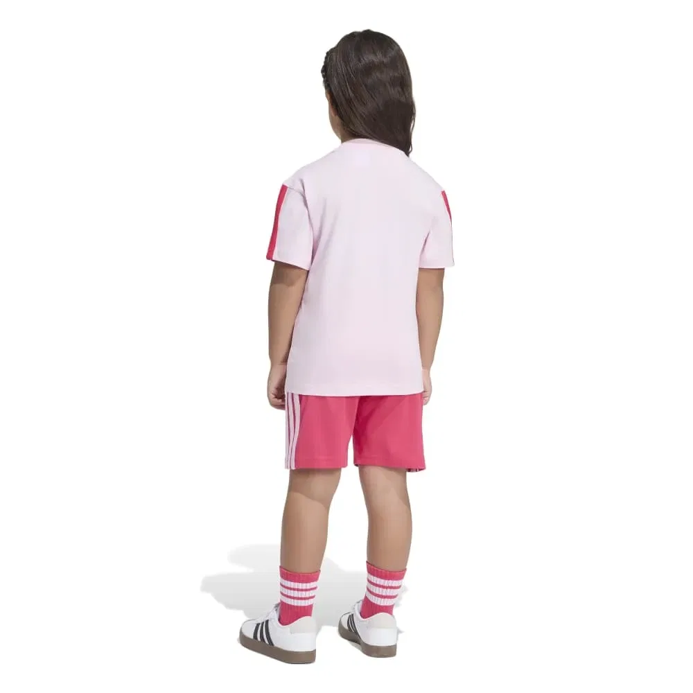 Детский комплект для девочек с принтом Essentials Adidas, Pink — фото 2