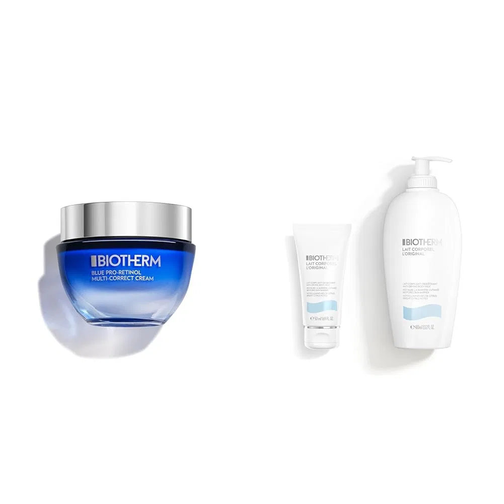 Крем для лица Blue ProRetinol MultiCorrect Cr P50 + Лосьон для тела Lait Corporel 400 мл + Lait Corporel 50 мл, BIOTHERM, 500 мл