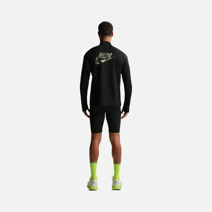 Мужской спортивный свитшот с капюшоном Stride Dri-FIT Realtree Nike, Черный — фото 2