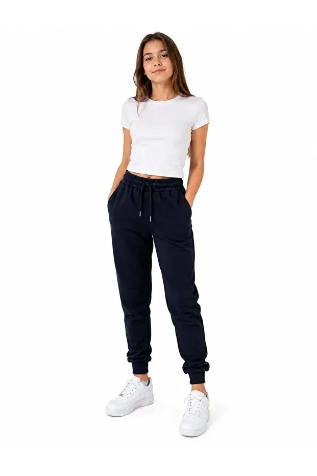 Детские спортивные штаны с эластичными манжетами Kısmet Sepeti, Navy Blue — фото 2