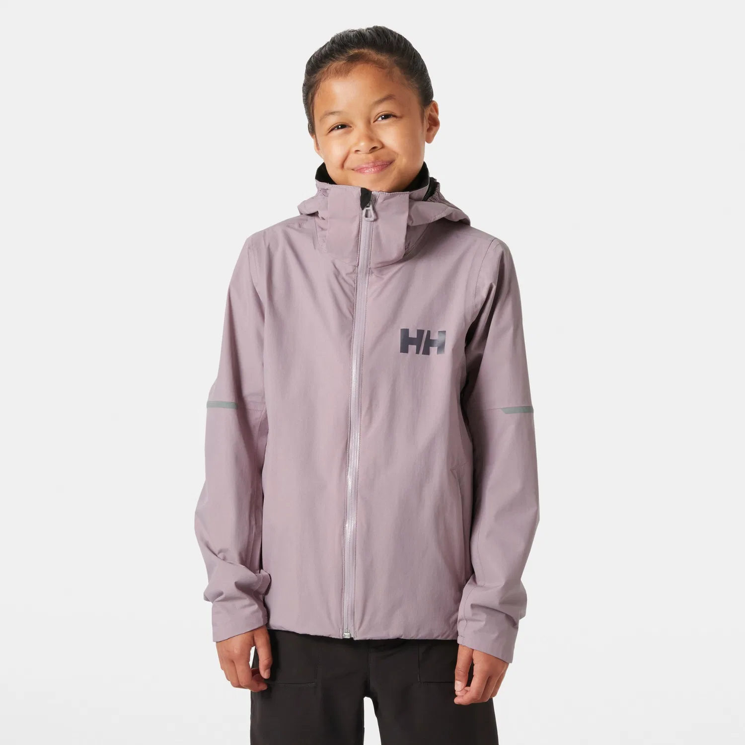 Куртка детская дождевая с капюшоном Loen Junior Helly Hansen, фиолетовый — фото 2