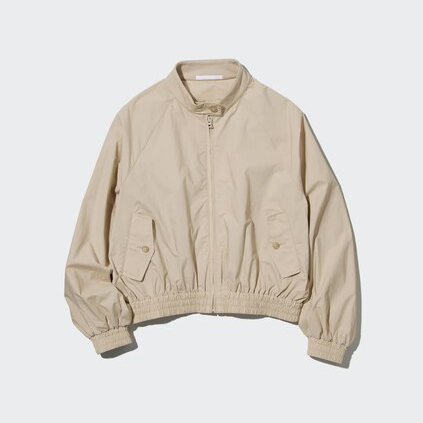 

Хлопковая короткая куртка UNIQLO, 31 бежевый