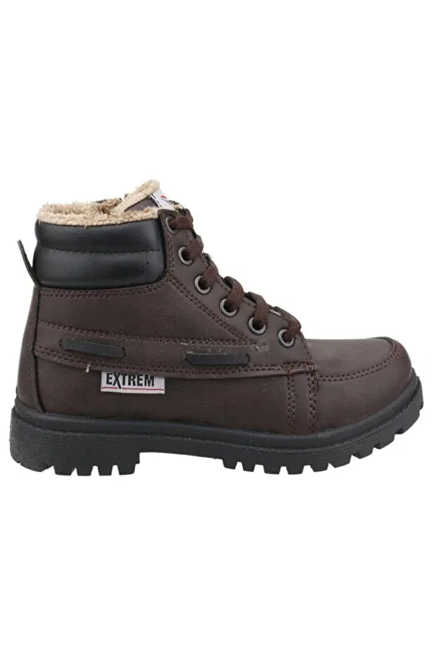 Детские ботинки для девочек с принтом Cold-Proof non-slip children's boots with wool inside Tunnel, Brown