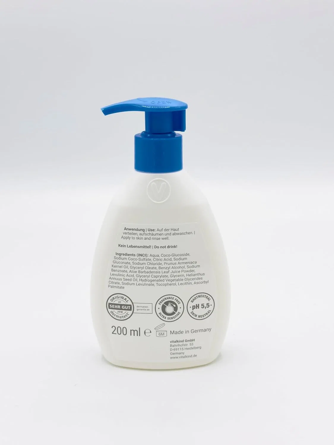 Гель для душа Ultra Sensitive Body Wash, vitalkind, 200 мл — фото 2