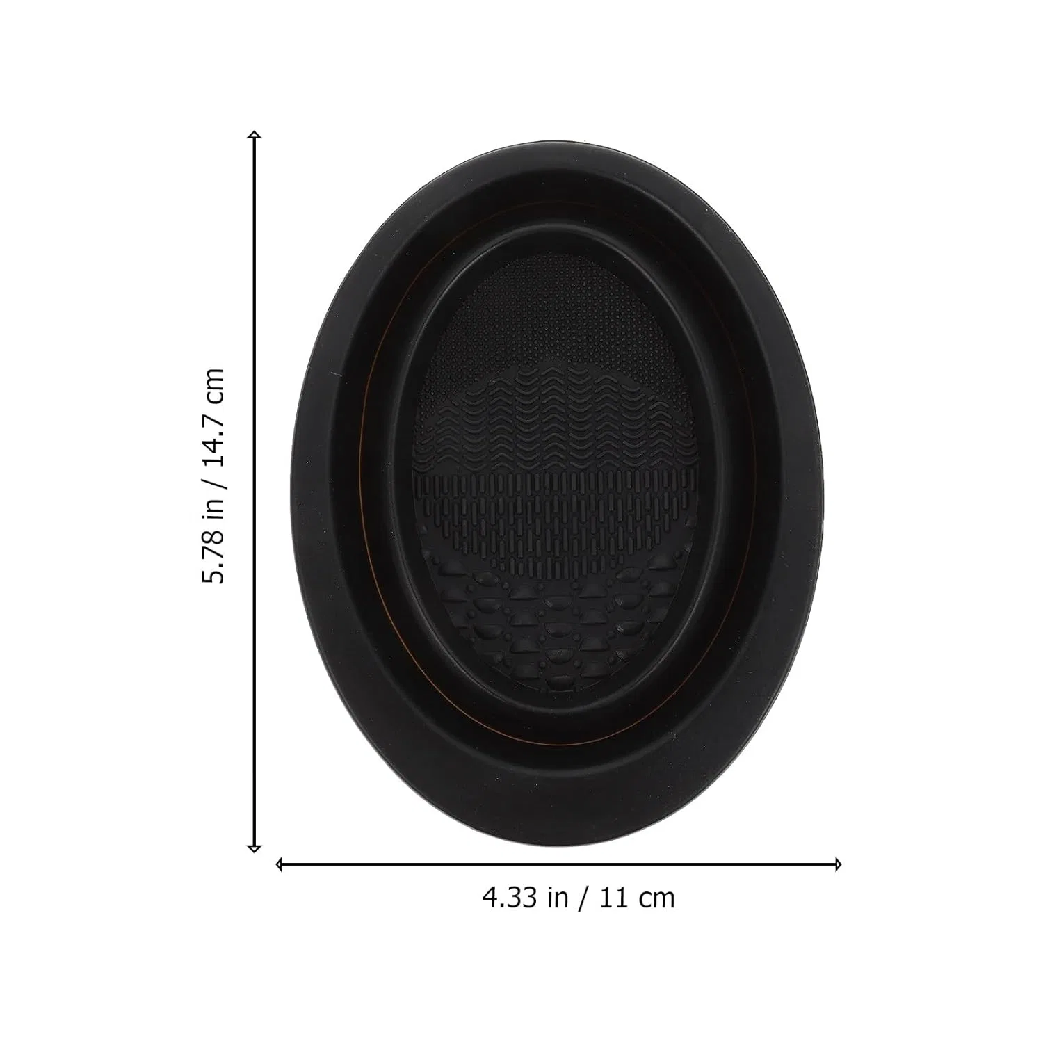 Силиконовая подушка для очистки кистей, BIUDECO, 14.7x11x2 см, Черный — фото 2