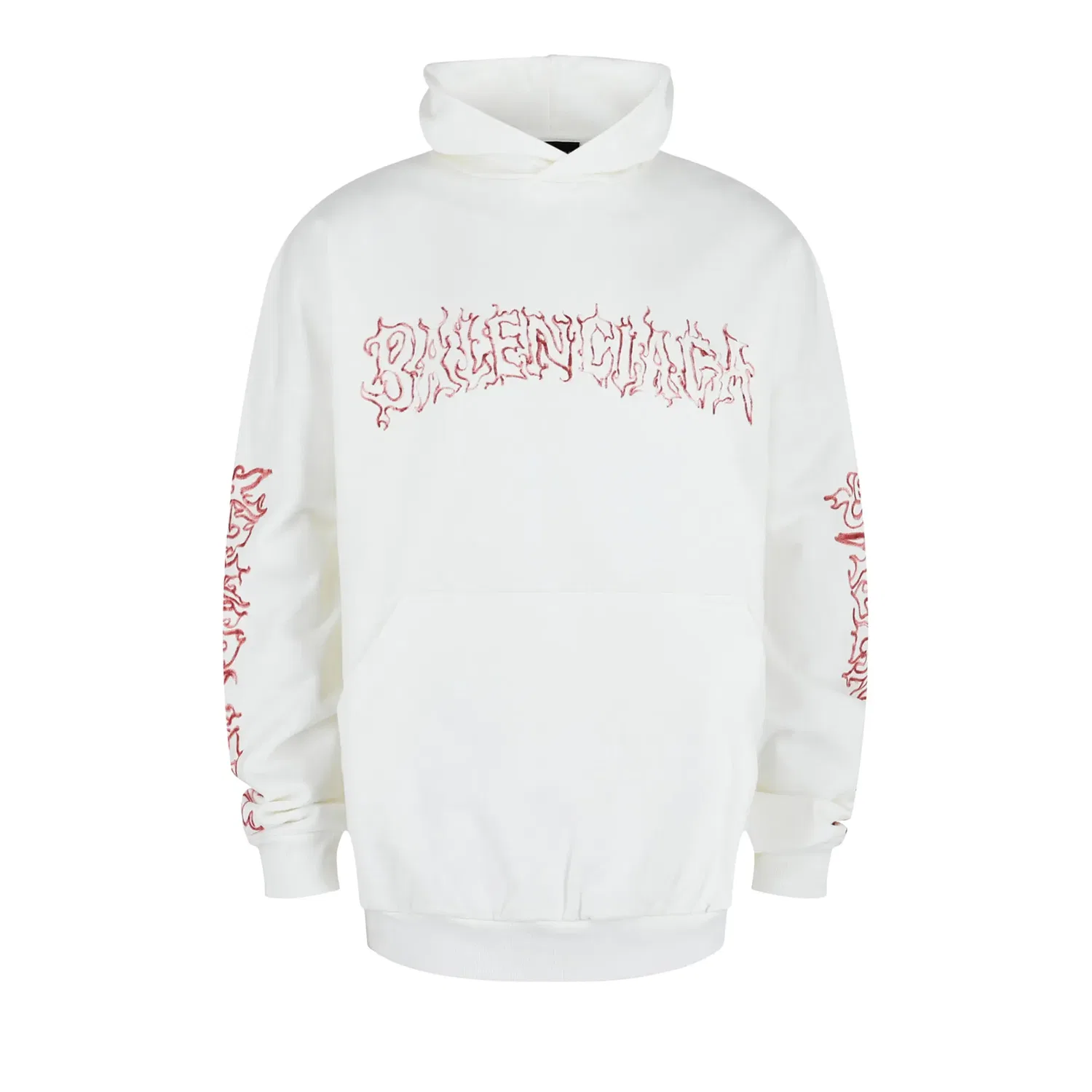 Худи Balenciaga Dyi Metal Outline Metal Hoodie, белый