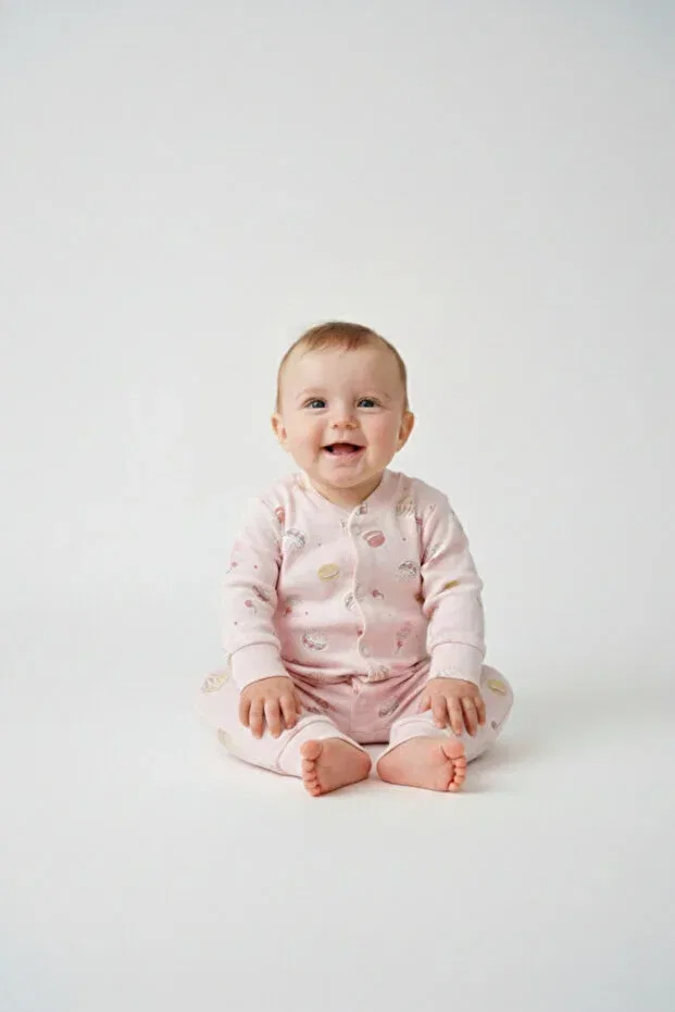 Детское боди-комбинезон для девочек хлопковый комплект 2 шт Lilico, Pink Polka Dot — фото 3