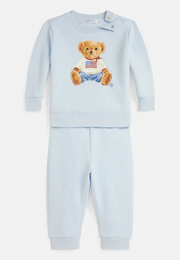 Комплект из свитшота и штанов с принтом Polo bear, Polo Ralph Lauren, Beryl Blue, синий