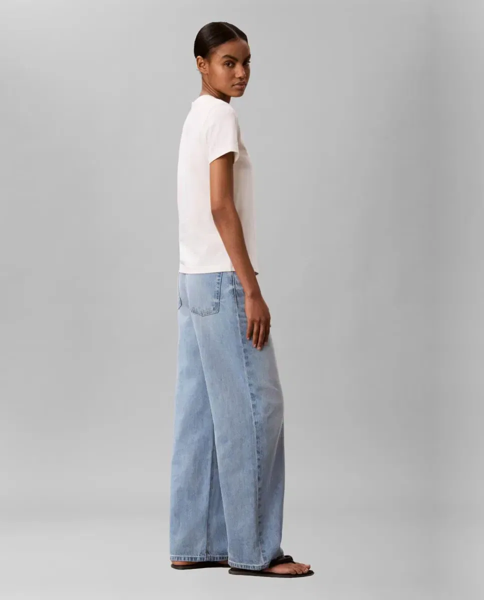 Женская футболка с коротким рукавом хлопковая Calvin Klein, Белый — фото 4