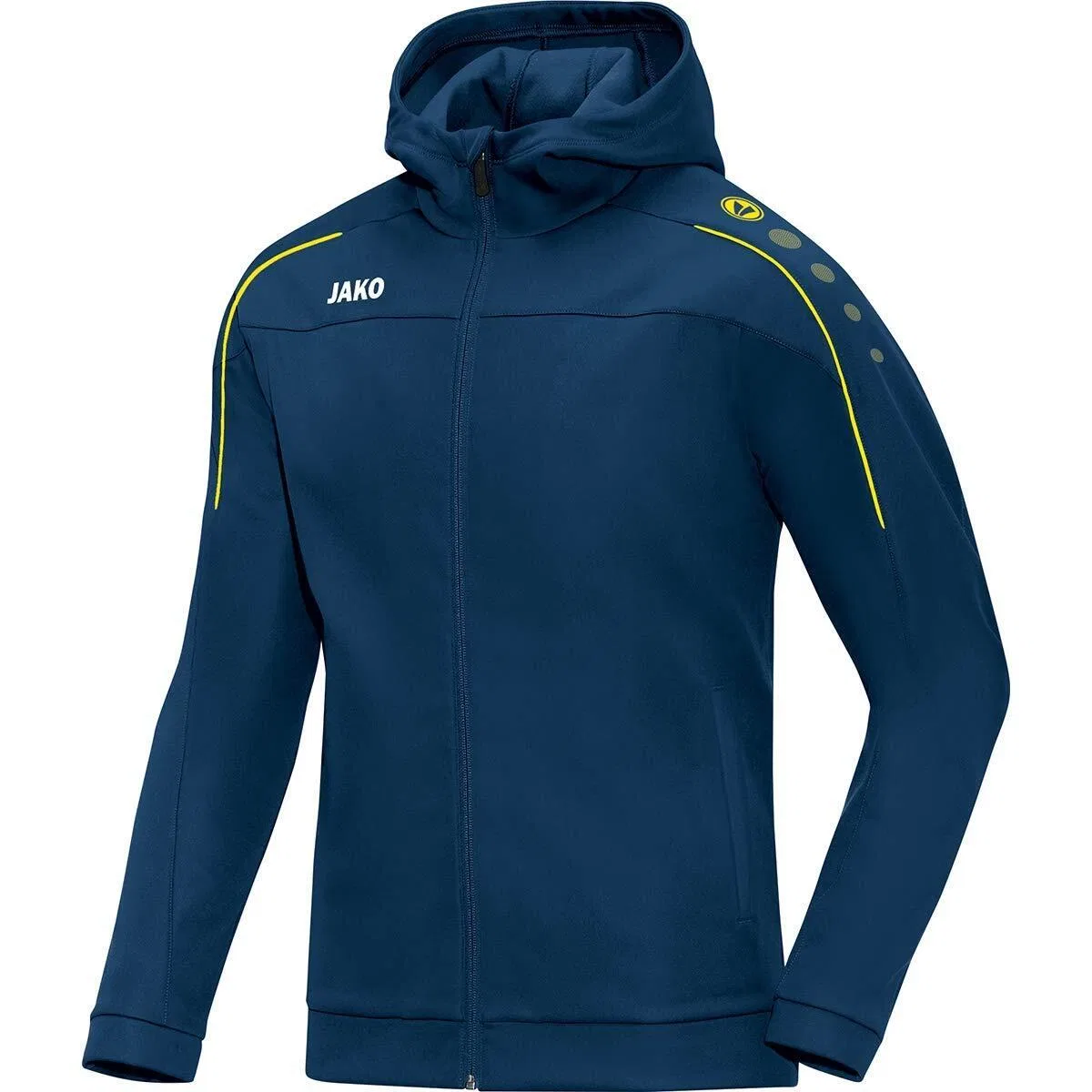 Детский презентационный костюм с капюшоном Classico Jako, Dark Blue / Yellow / Lemon Yellow — фото 2