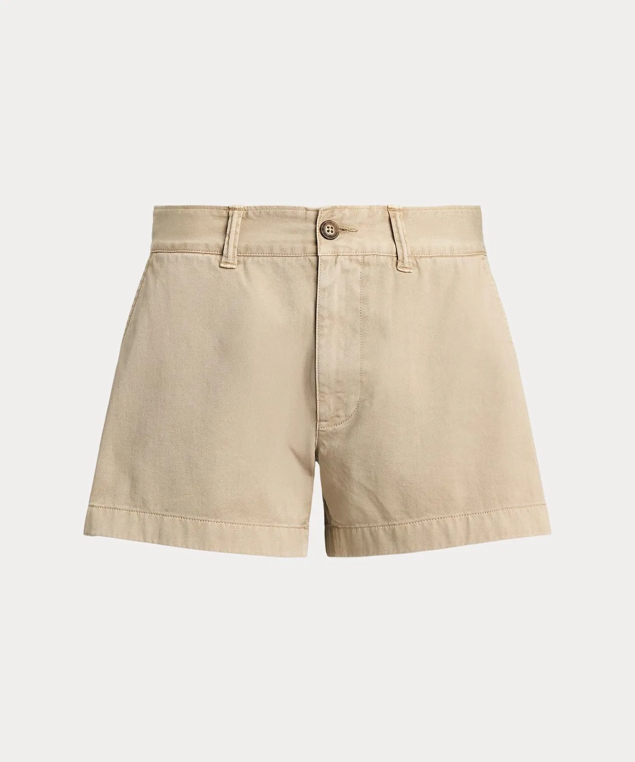 Женские шорты из хлопкового твила с прямым кроем, Polo Ralph Lauren, Brown — фото 2