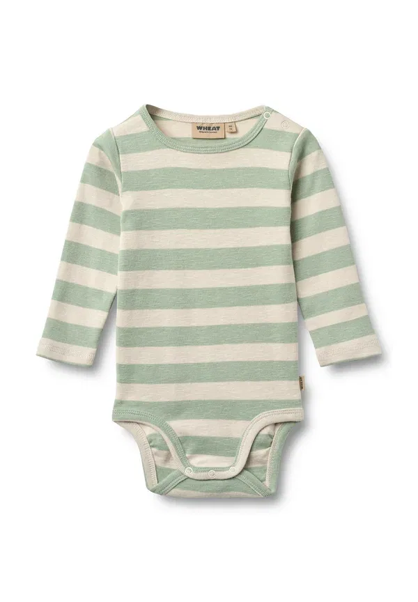 Боди с длинным рукавом Freddie unisex Wheat, Mint Stripe, мятный