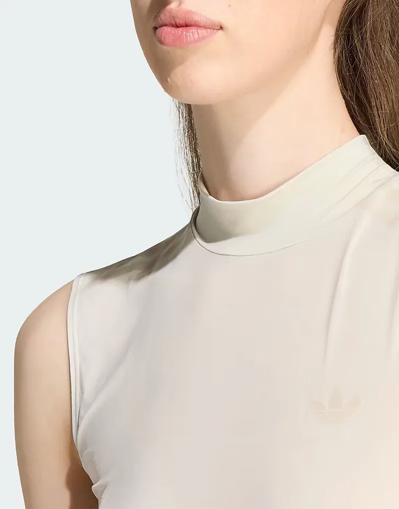 Боди без рукавов Adidas Originals Adiluna season 2 x Jennie из прозрачной ткани, блисс — фото 3
