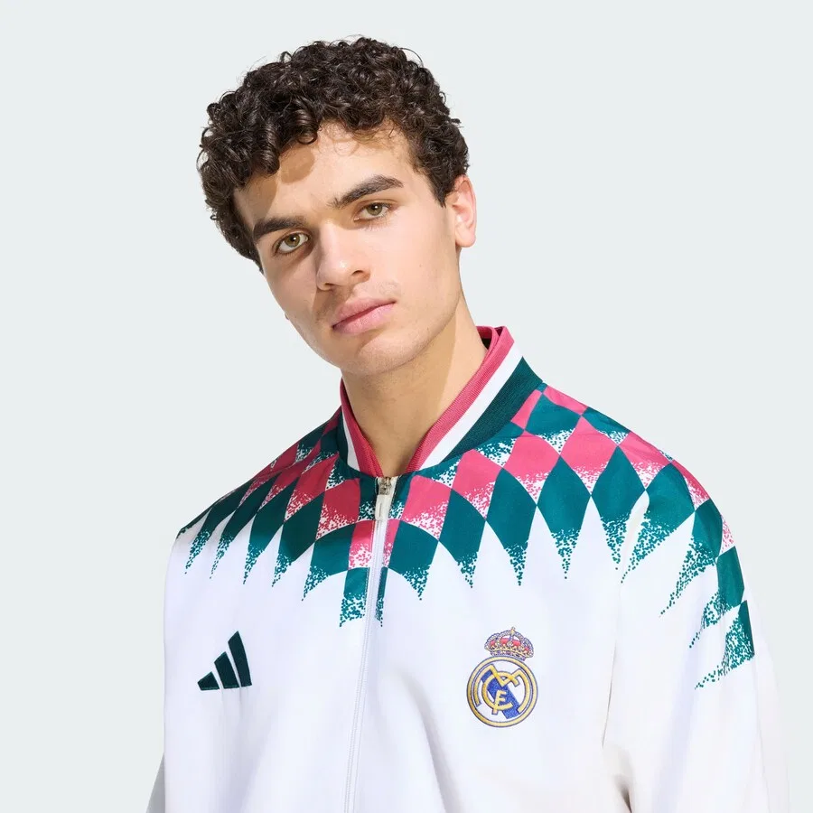 Тренировочная куртка ADIDAS PERFORMANCE 'Real Madrid Stadium' белого цвета — фото 4