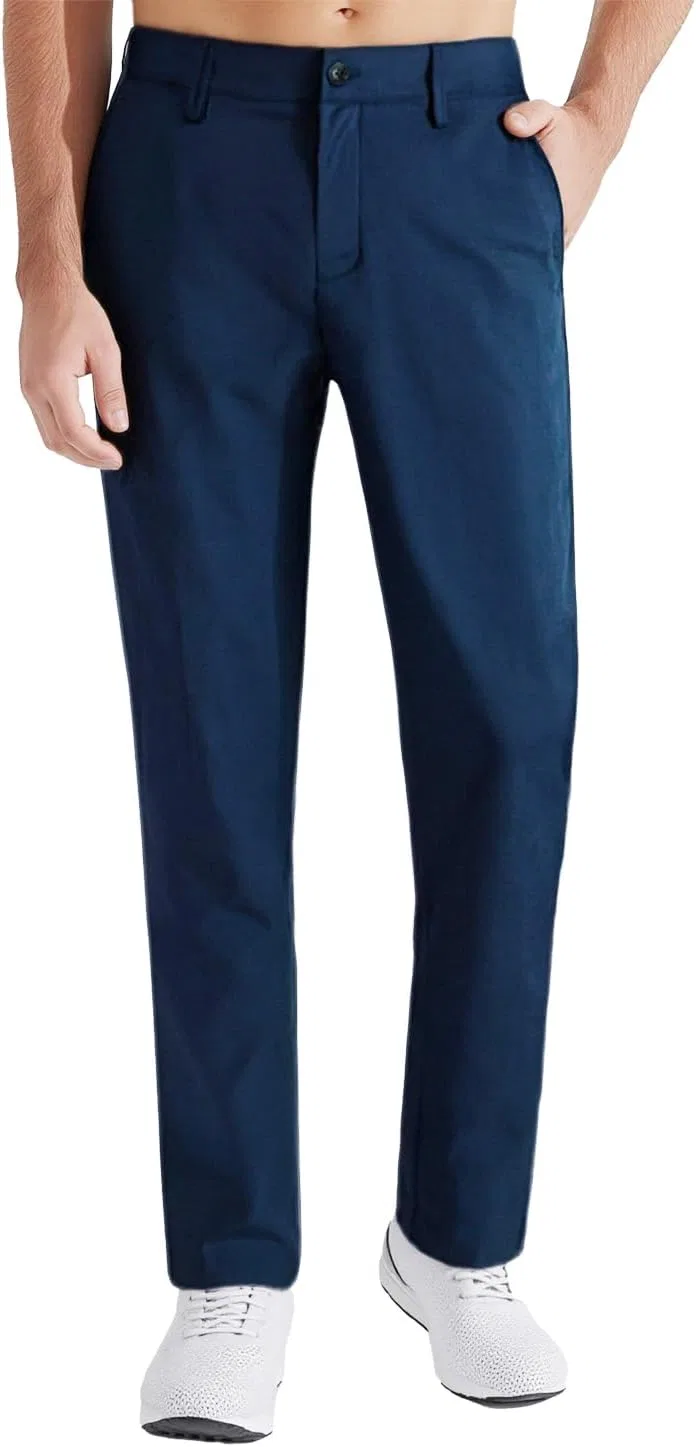Мужские брюки-чинос с эластичным поясом, Slim Fit, тёмно-синий