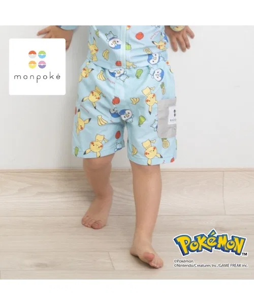Детские плавки с принтом Пикачу monpoke, Light Blue