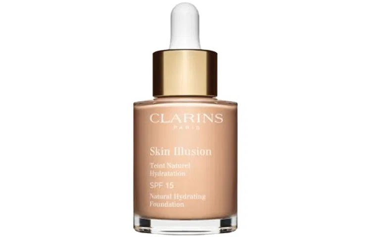 Женская тональная основа с сияющим эффектом, модель Satin Radiance, CLARINS, #102.5C Pink Undertone Health Color