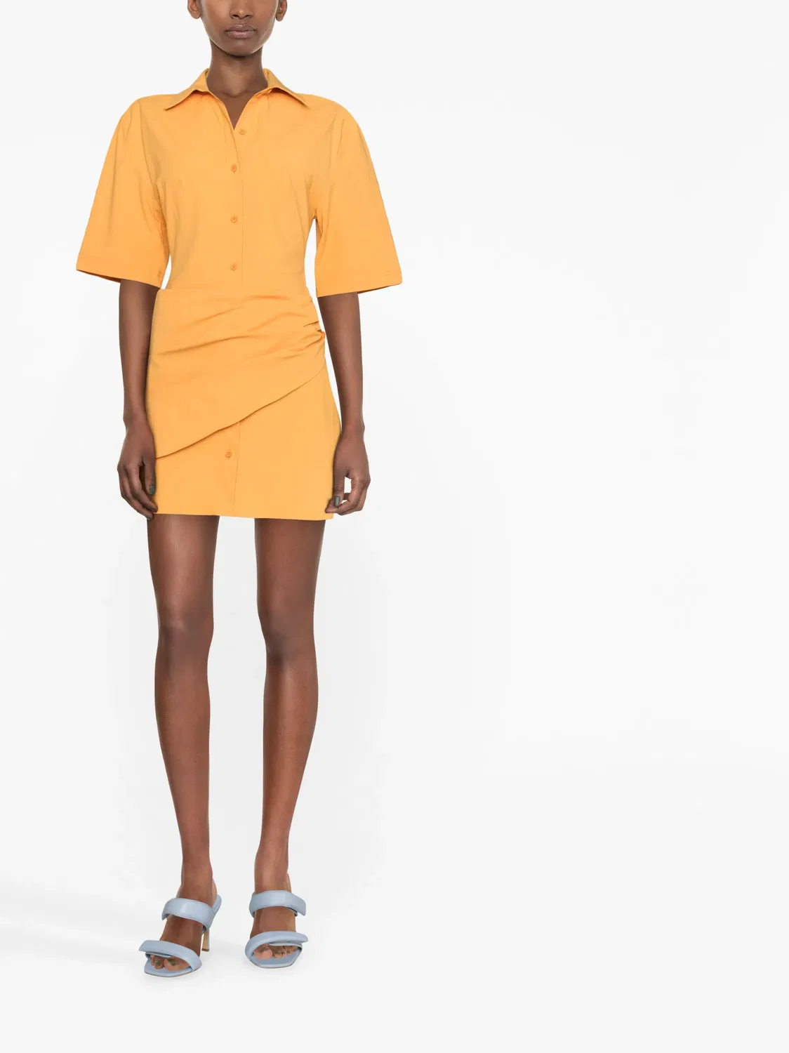 Платье-рубашка La Robe Camisa Jacquemus, мандариновый — фото 4