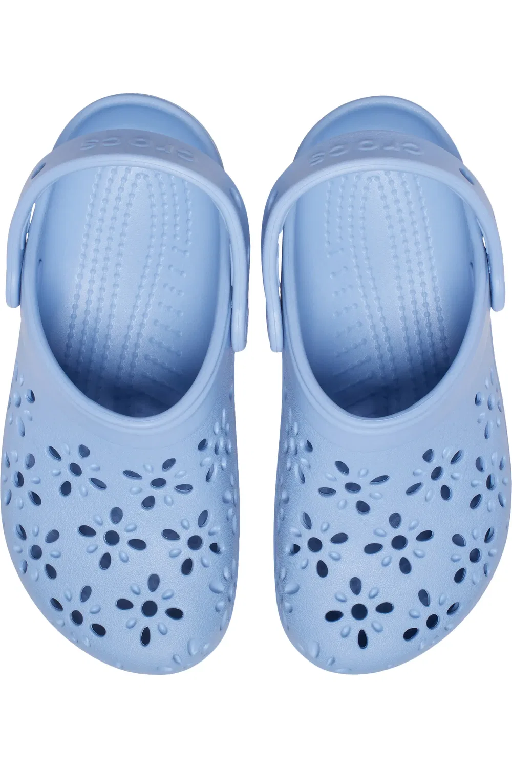 Детские сабо с цветочной лазерной перфорацией Classic CROCS, Blue Haze — фото 3