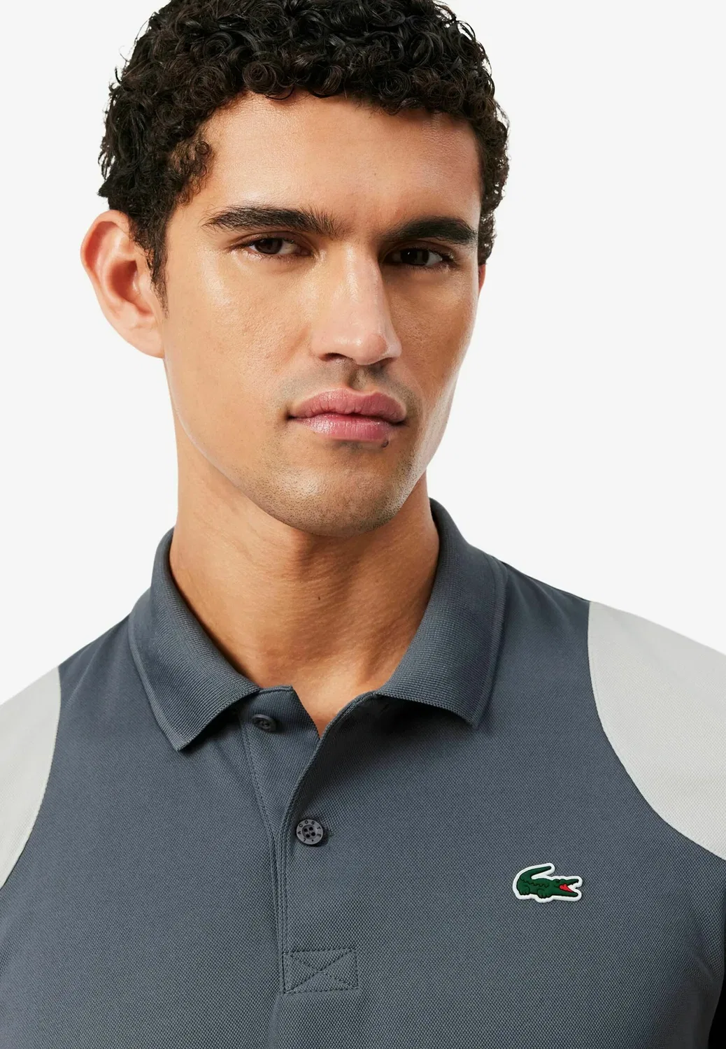 Рубашка поло Lacoste, Gris Noir-Zd — фото 4