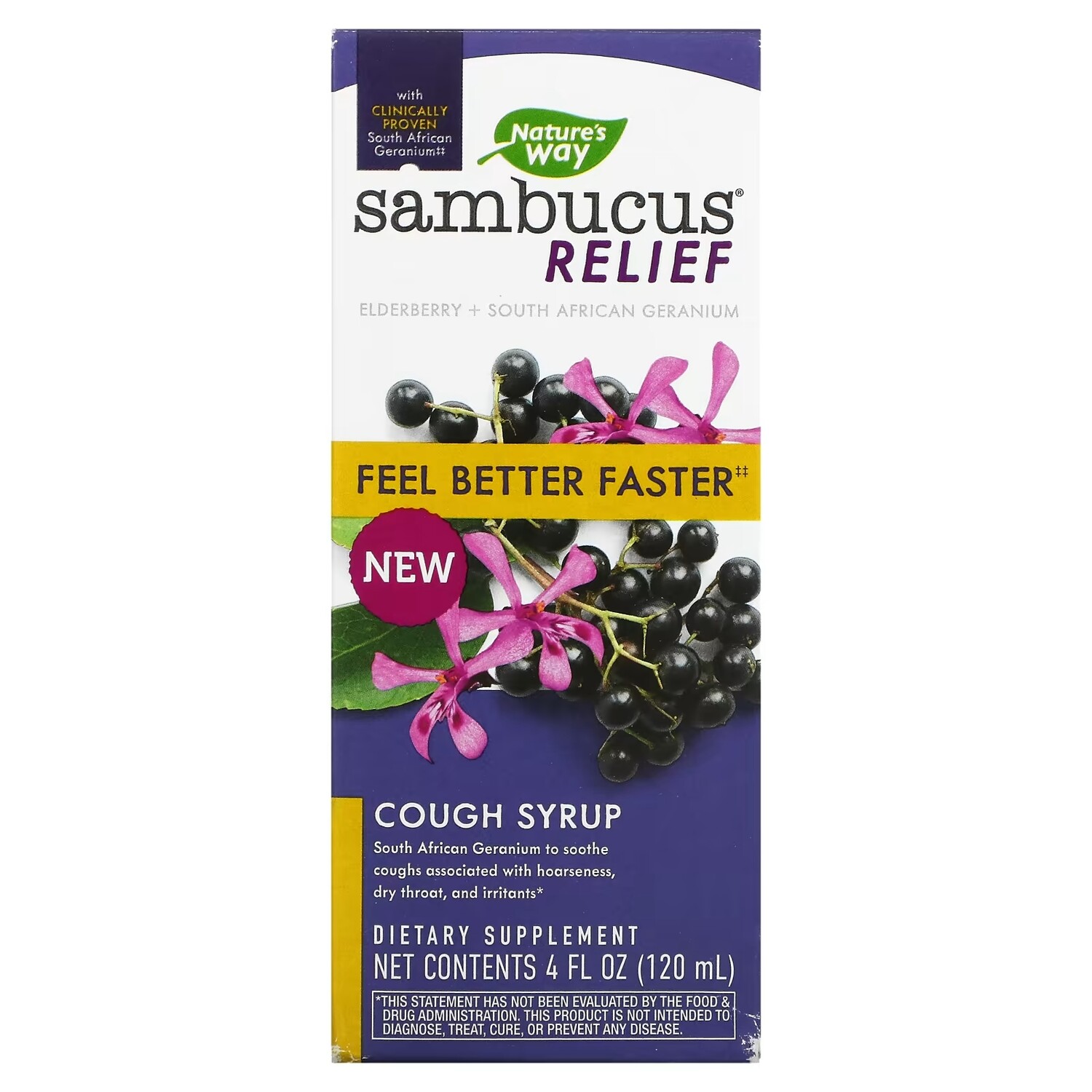 

Сироп от Кашля Nature's Way Sambucus Relief, бузина