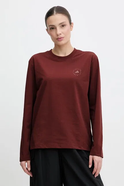 Лонгслив из эластичного трикотажа Adidas by Stella McCartney, оранжевый