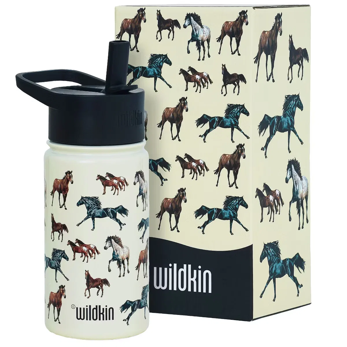 Детская бутылка для воды 414 мл из нержавеющей стали с вакуумной изоляцией Horse Dreams Wildkin, Horse Dreams