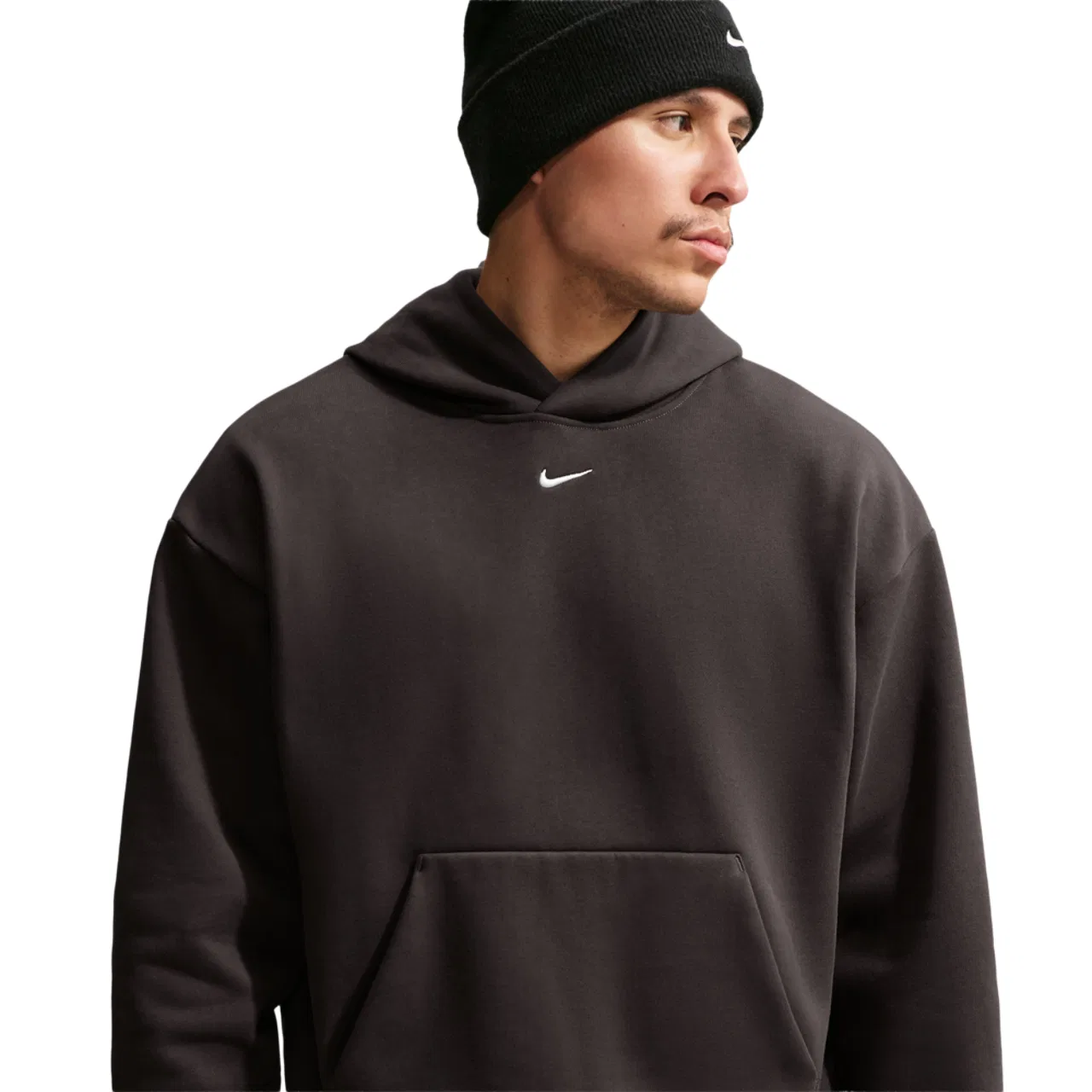 Мужской худи свободного кроя с флисом Nike Solo Swoosh, Velvet Brown