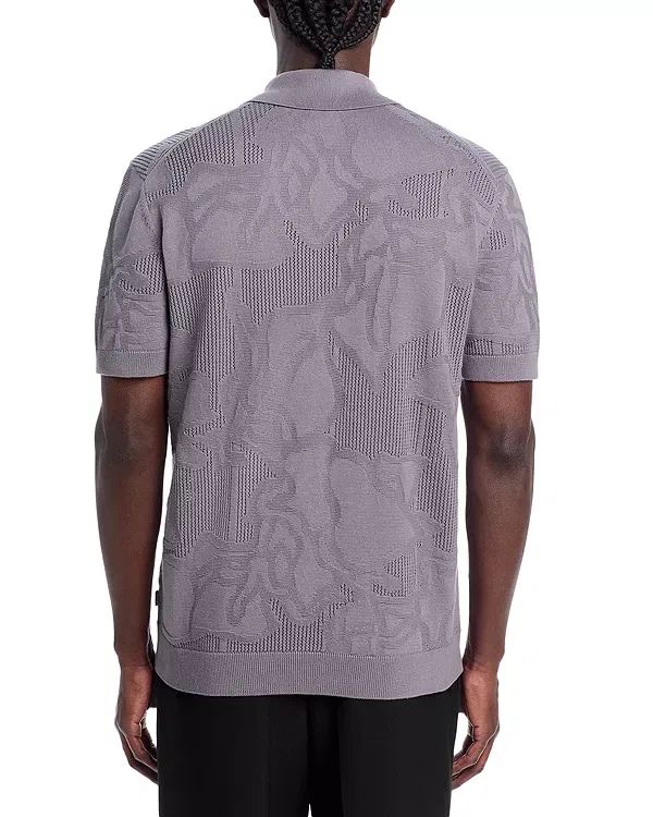 Мужская рубашка с принтом C-Noy patterned button down shirt Boss, Medium Purple — фото 3