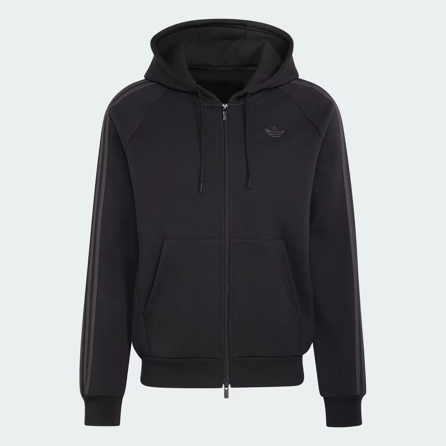 Мужское худи на флисе Adicolor Over the Hood Stripes Adidas Originals, черный — фото 4