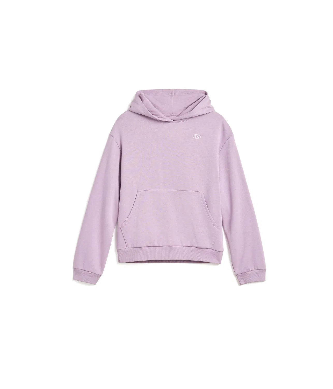 Толстовка Rival Fleece Hoodie (для детей постарше) Under Armour Kids, Mauve Pink/White