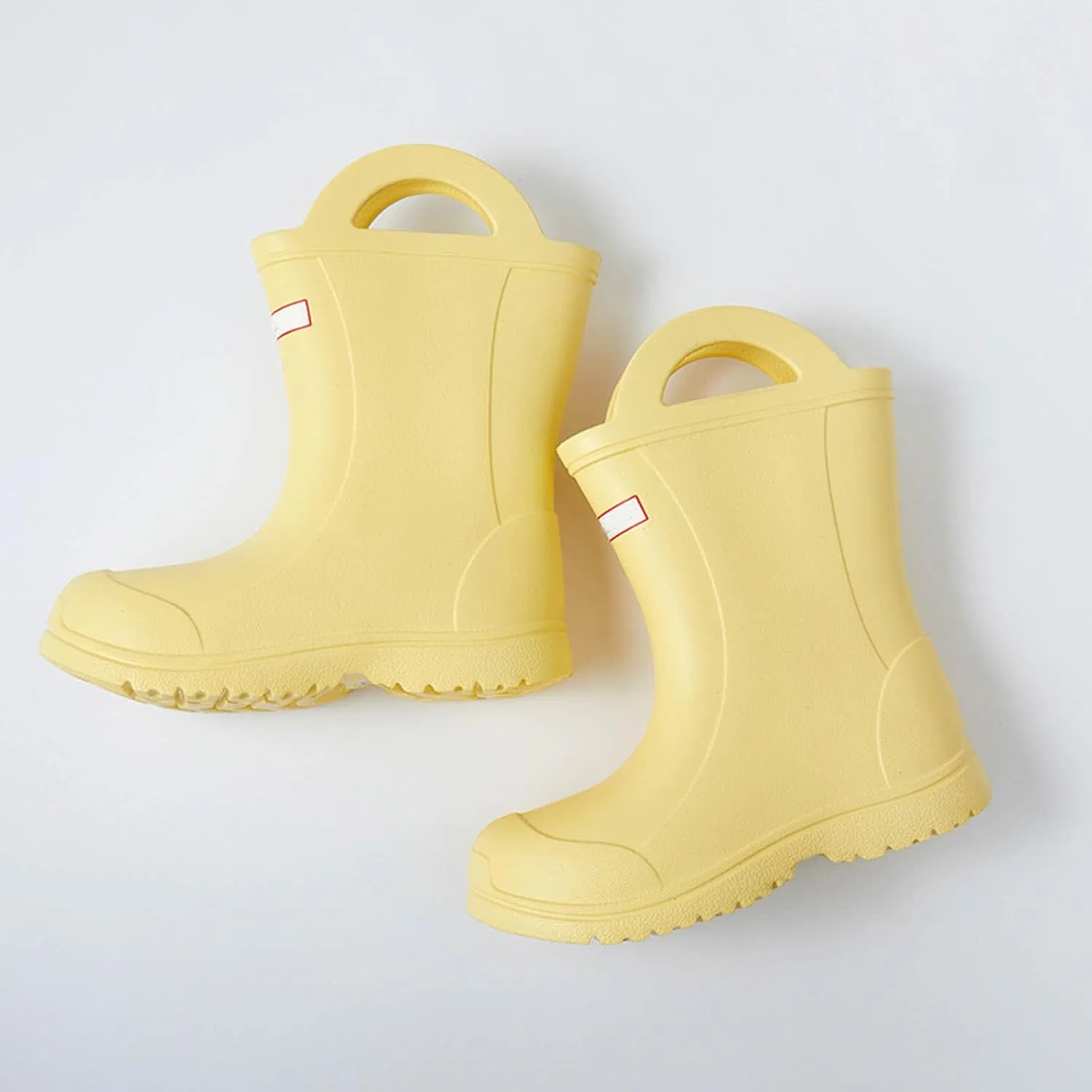 Детские сапоги дождевые с ручкой Rubber Waterproof Non-Slip, Yellow — фото 3