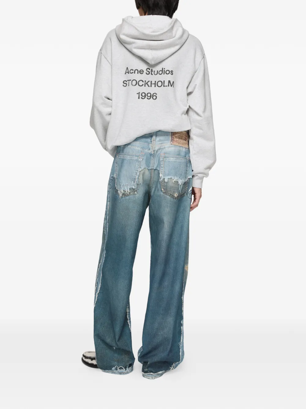 Брюки Acne Studios Washed, средний синий — фото 4