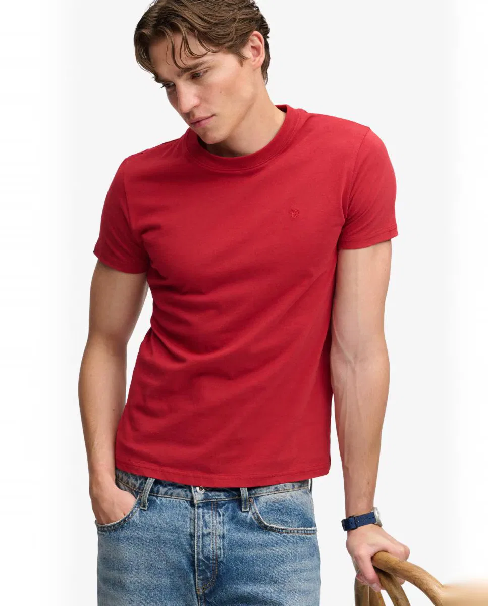 Мужская футболка с вышивкой, Essential Sdco Logo, Superdry, красный — фото 4