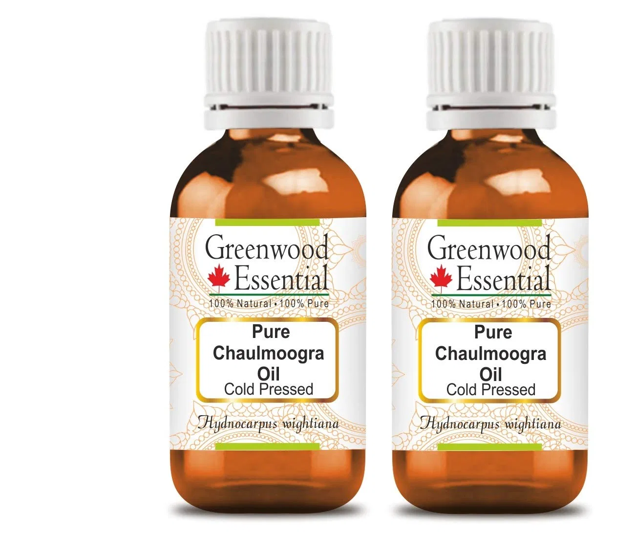 Масло Chaulmoogra Cold Pressed, Greenwood Essential, 100 мл x 2