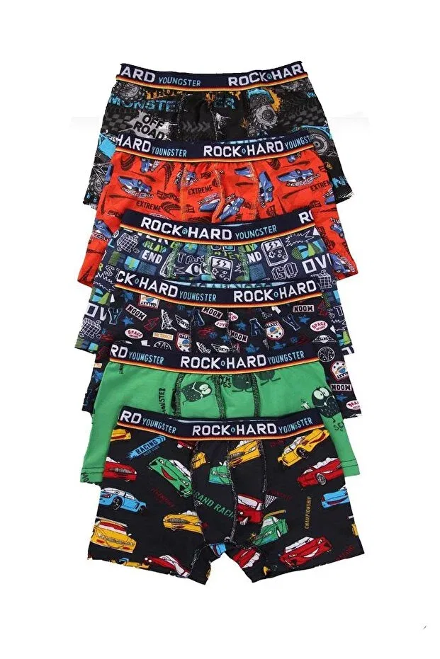 Детские боксеры для мальчиков с принтом 6 штук Rockhard, Multicolor — фото 3