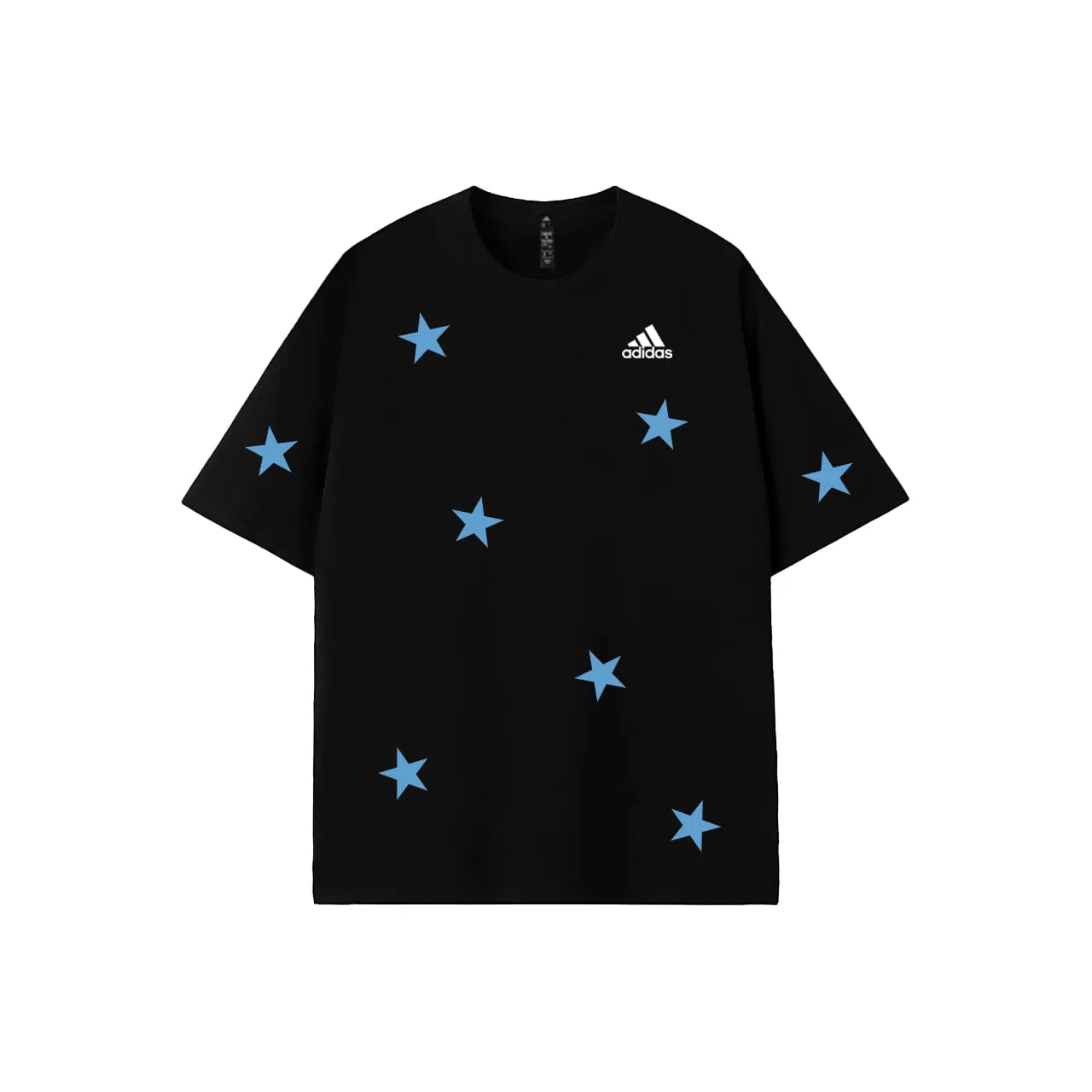 Футболка мужская с длинным рукавом, с принтом, Adidas, Черный — фото 3