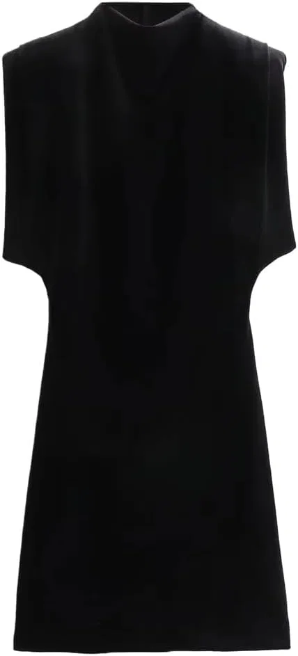 Женское мини-платье с бархатной текстурой Bodycon Tank Sleeve, Pic Color