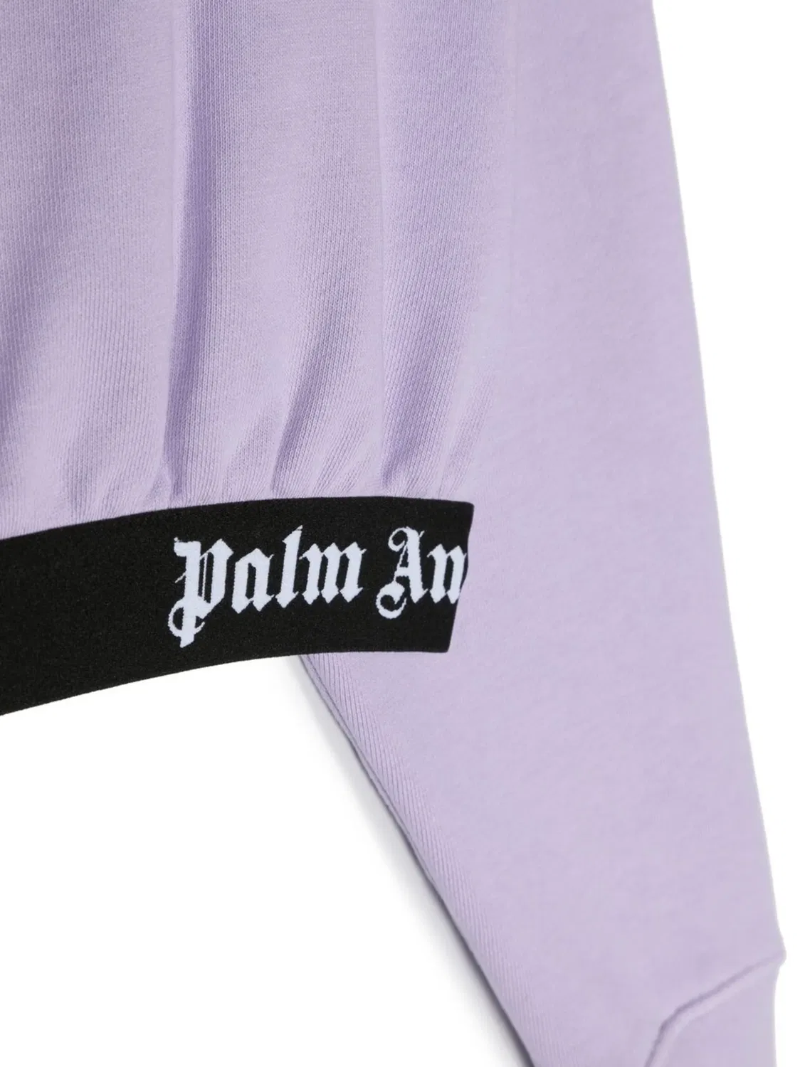 Худи укороченное с логотипом фиолетовое Palm Angels, фиолетовый — фото 3