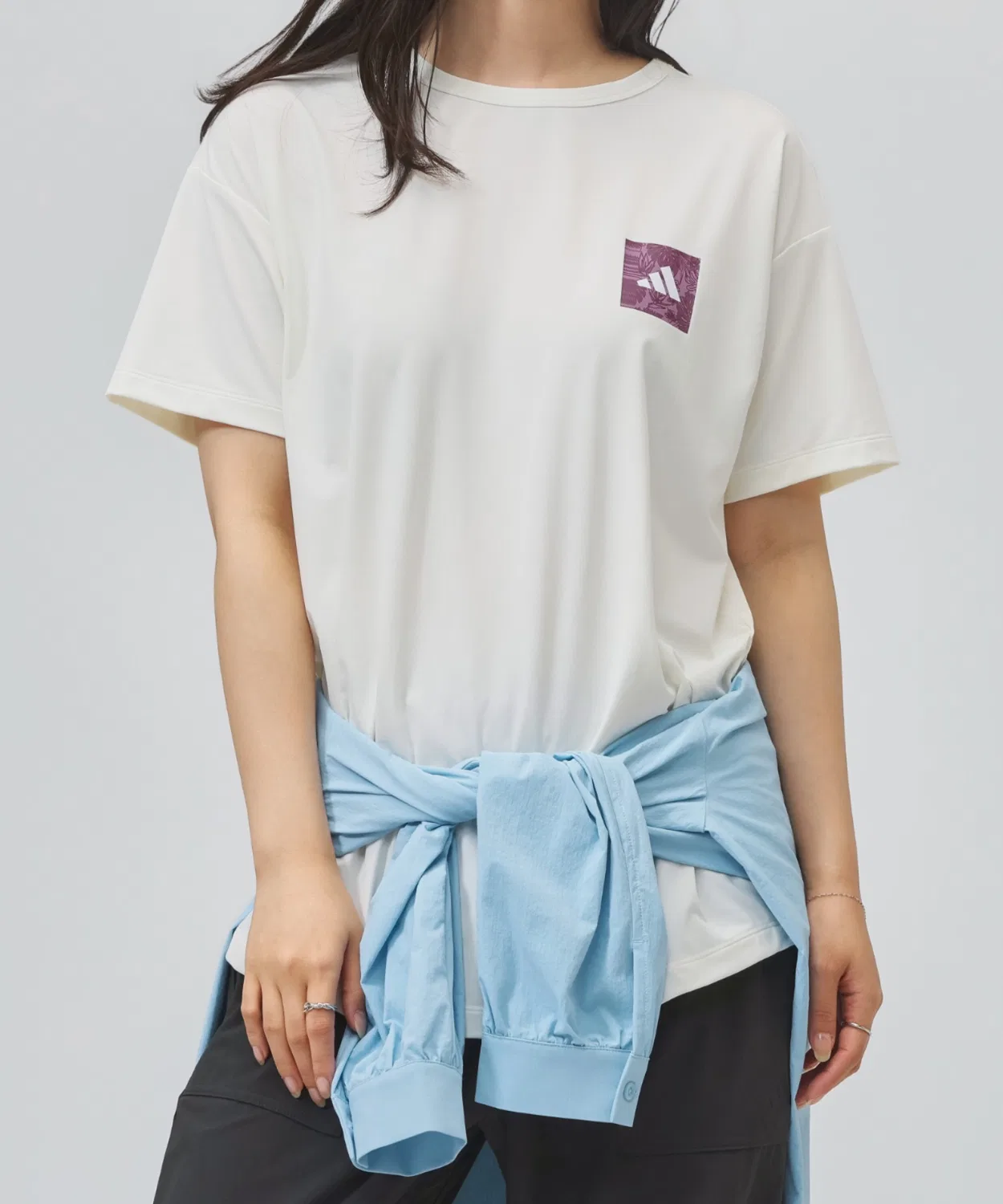 Женская футболка с принтом W COOL UV Graphic SS T-Shirt Adidas, Off White — фото 2