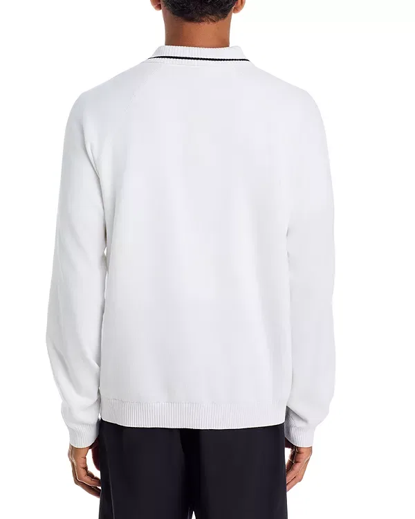Мужской свитер с длинным рукавом Tennis Member Logo Sweater Polo Boss, белый — фото 3