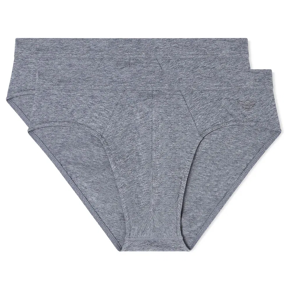 Мужские трусы-слипы из пима хлопка Emporio armani, Grey
