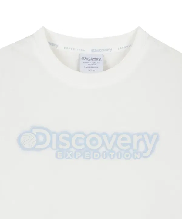 Футболка с большим логотипом Freshvent для детей, Discovery Expedition, белый — фото 4